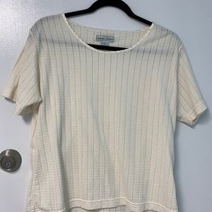 Stephanie Andrews ivory, off white top